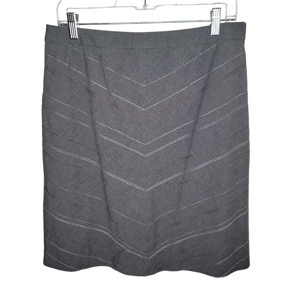 Ann Taylor chevron embroidered a-line skirt size 10
